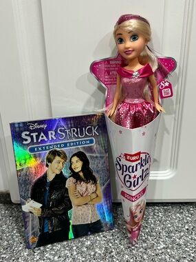 Disney StarStruck DVD Sealed + Sparkle Girlz Princess Doll New Bundle Gift Set